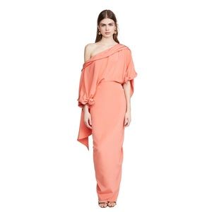 HELLESSY JADE SILK CREPE SATIN GOWN NWT